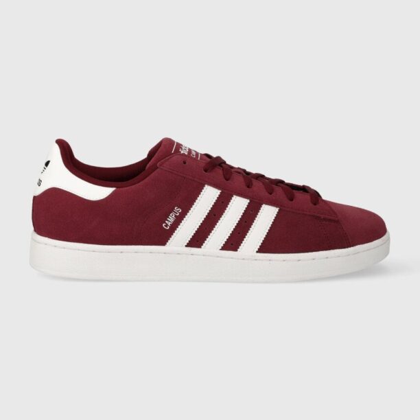 adidas Originals sneakers din piele întoarsă Campus 2 culoarea bordo