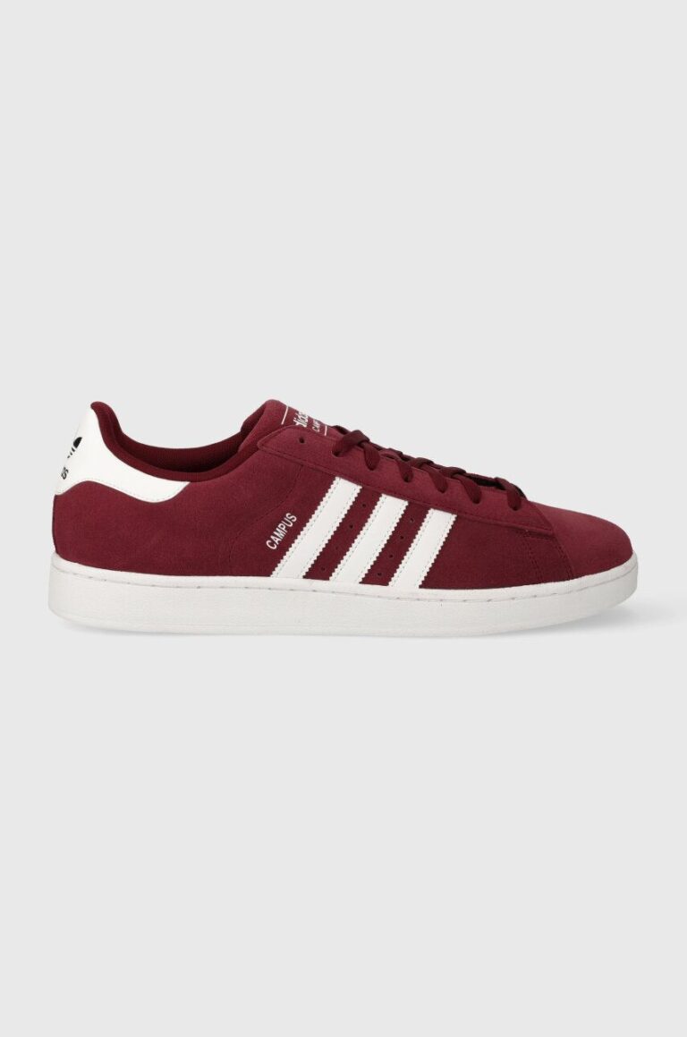 adidas Originals sneakers din piele întoarsă Campus 2 culoarea bordo