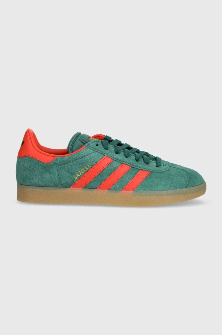 adidas Originals sneakers din piele întoarsă Gazelle culoarea verde