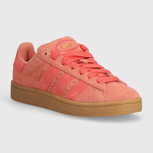 adidas Originals sneakers din piele intoarsă culoarea portocaliu