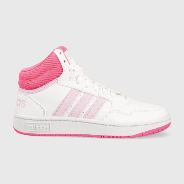 adidas Originals sneakers pentru copii HOOPS MID 3.0 K culoarea alb