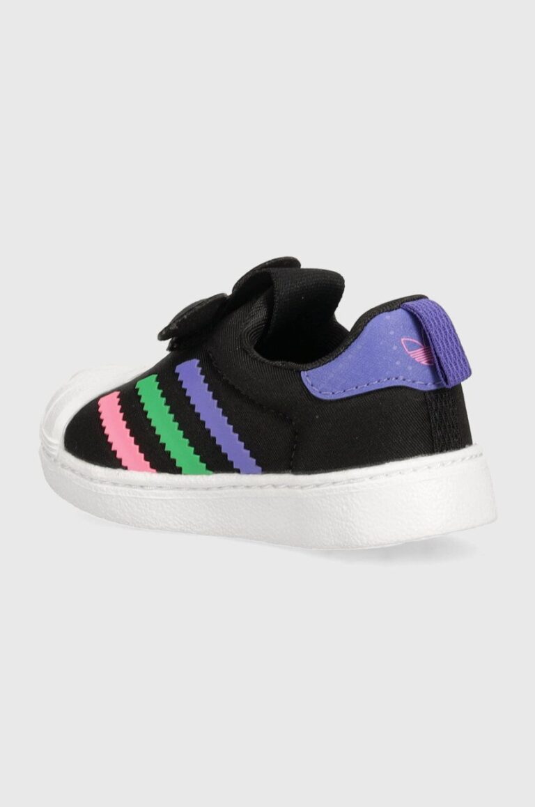 adidas Originals sneakers pentru copii SUPERSTAR 360 culoarea negru preţ