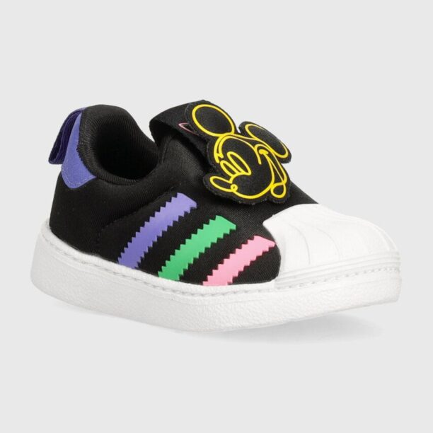 adidas Originals sneakers pentru copii SUPERSTAR 360 culoarea negru