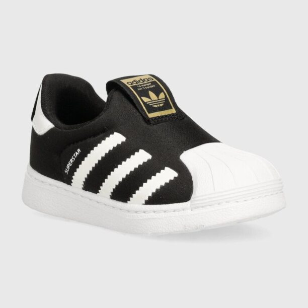 adidas Originals sneakers pentru copii SUPERSTAR 360 culoarea negru