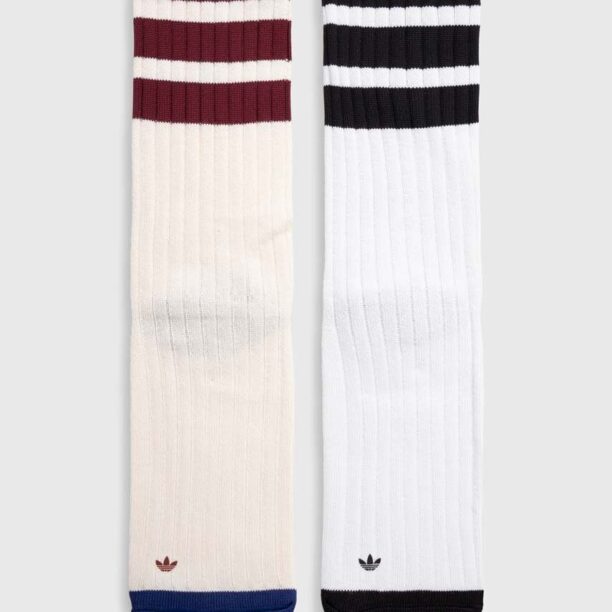 adidas Originals șosete 2-pack culoarea alb IB9170