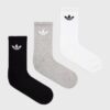 adidas Originals șosete (3-pack) HC9548 culoarea alb HC9548-WHT/MGREY