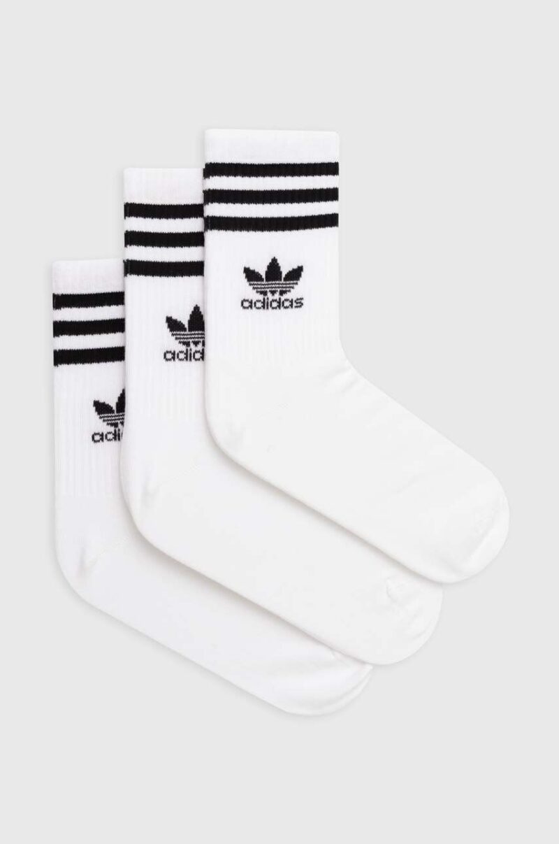 adidas Originals sosete 3-pack culoarea alb