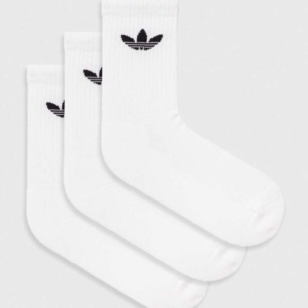 adidas Originals șosete 3-pack culoarea alb IJ5616