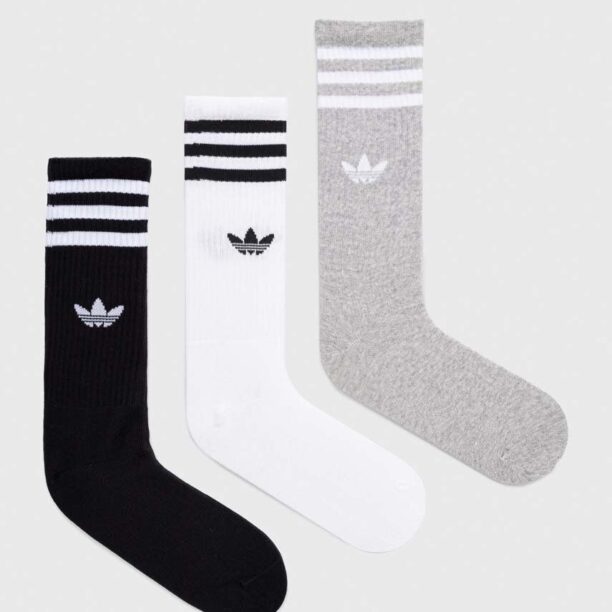 adidas Originals șosete 3-pack culoarea alb IU2653