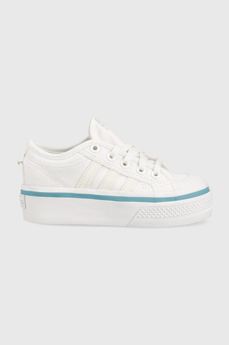 adidas Originals tenisi copii NIZZA PLATFORM C culoarea alb