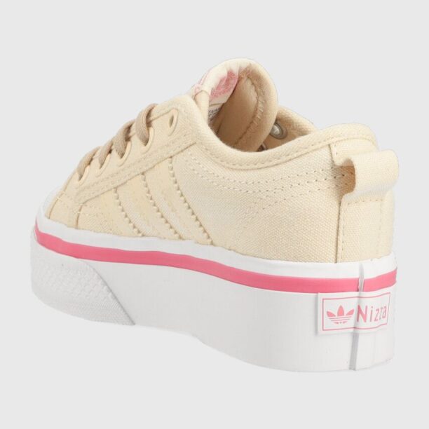 adidas Originals tenisi copii NIZZA PLATFORM C culoarea bej preţ