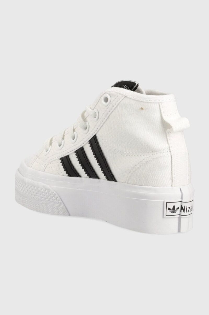 adidas Originals tenisi copii NIZZA PLATFORM MID culoarea alb preţ