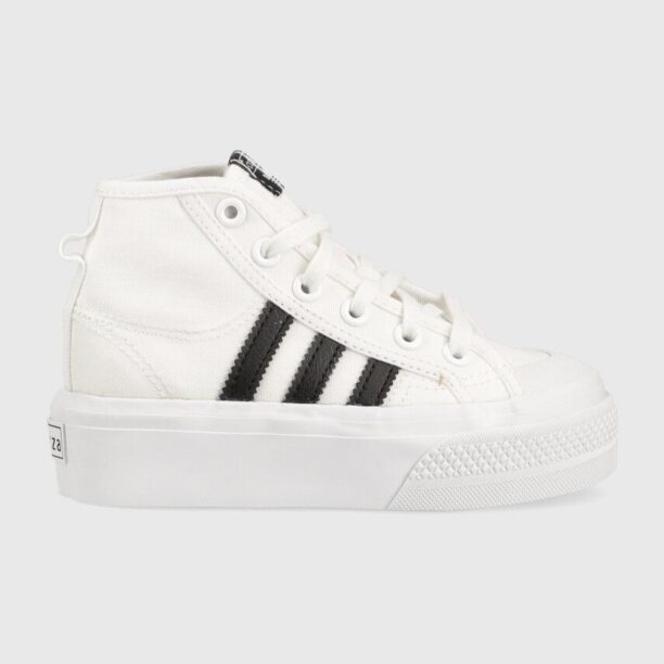 adidas Originals tenisi copii NIZZA PLATFORM MID culoarea alb