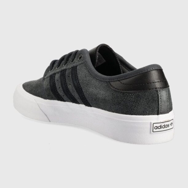 adidas Originals tenisi din piele intoarsa culoarea negru preţ