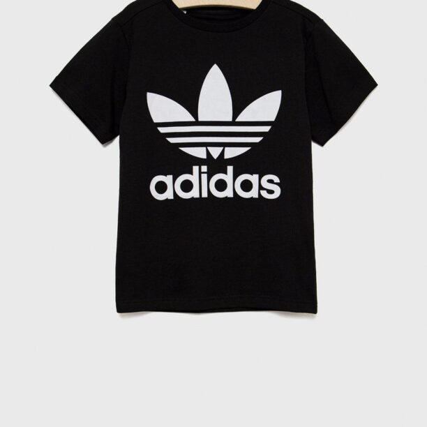 adidas Originals tricou de bumbac pentru copii H25245 culoarea negru