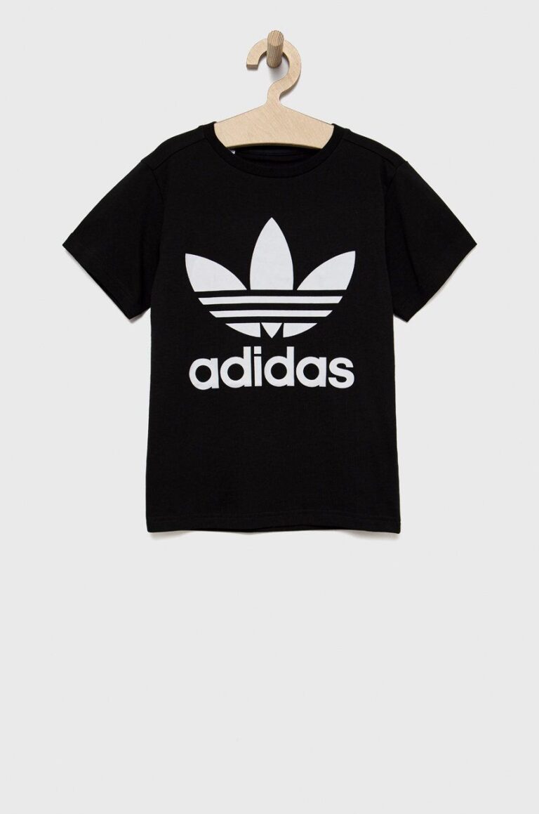 adidas Originals tricou de bumbac pentru copii H25245 culoarea negru