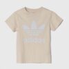 adidas Originals tricou de bumbac pentru copii TREFOIL TEE culoarea bej