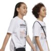 adidas Originals tricou de bumbac pentru copii culoarea alb