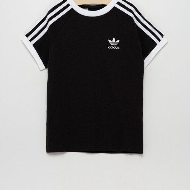 adidas Originals tricou de bumbac pentru copii culoarea negru