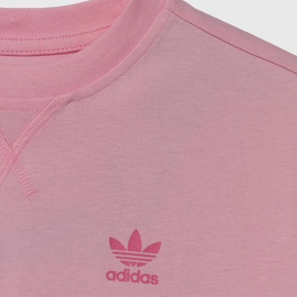 adidas Originals tricou de bumbac pentru copii culoarea roz preţ