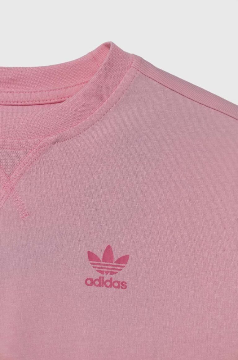 adidas Originals tricou de bumbac pentru copii culoarea roz preţ