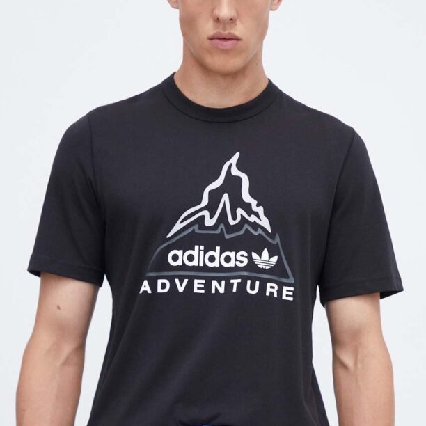 adidas Originals tricou din bumbac ADV VOLCANO culoarea negru