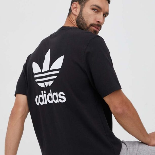 adidas Originals tricou din bumbac culoarea negru