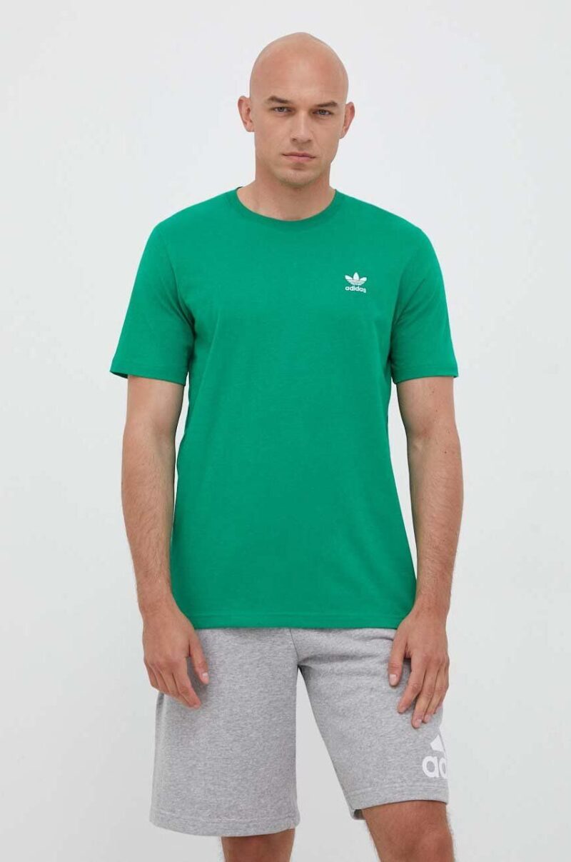 adidas Originals tricou din bumbac culoarea verde