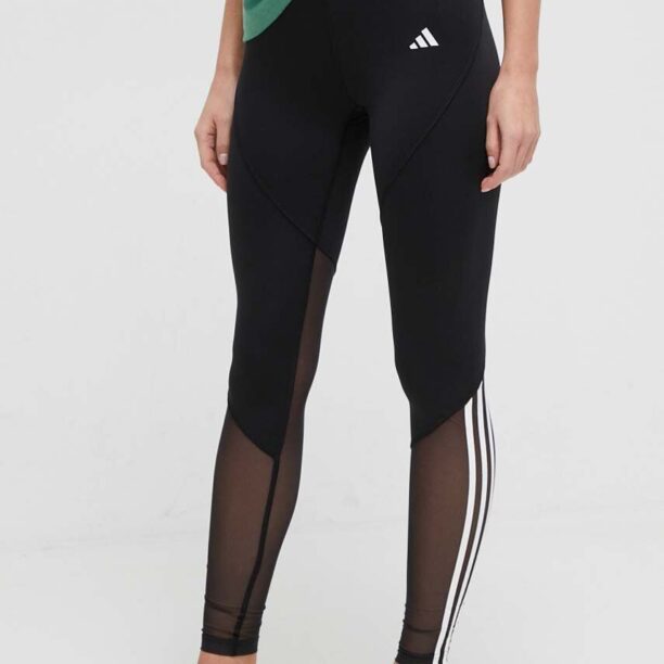 adidas Performance colanți de antrenament Hyperglam culoarea negru