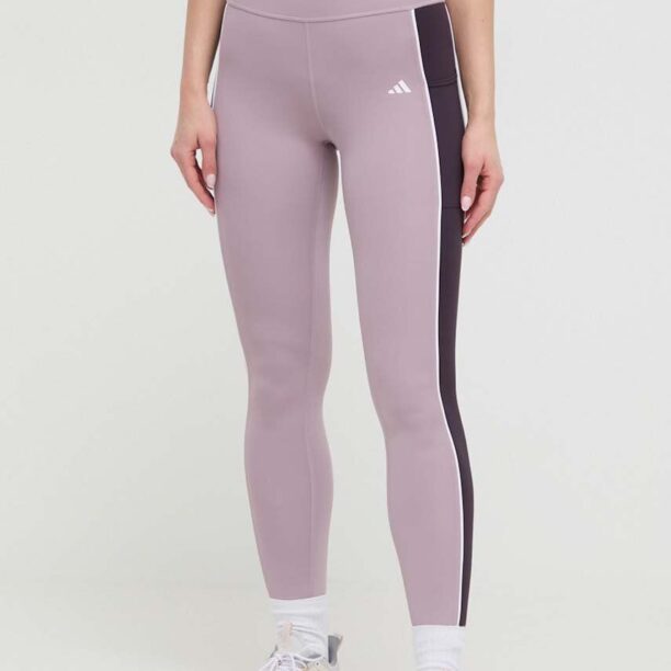 adidas Performance colanți de antrenament Optime culoarea violet