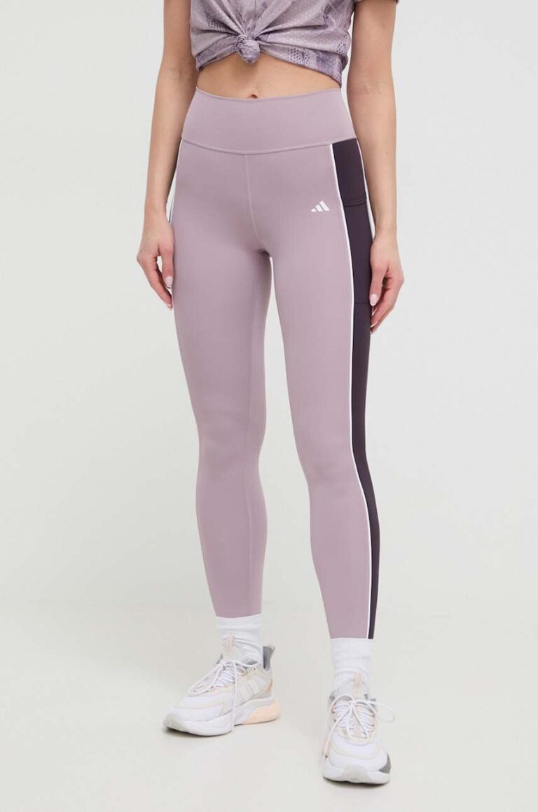 adidas Performance colanți de antrenament Optime culoarea violet