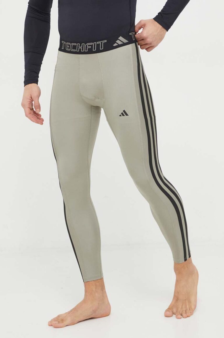 adidas Performance colanți de antrenament Techfit culoarea verde