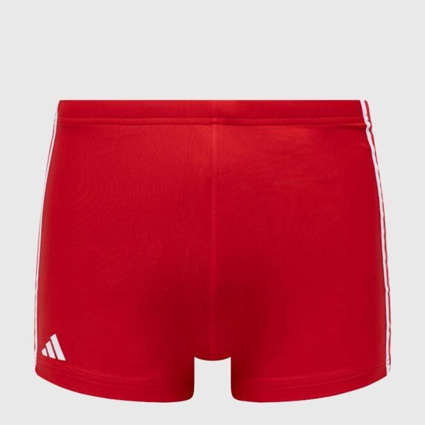 adidas Performance costum de baie 3 Stripes culoarea roșu HT2075