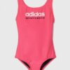 adidas Performance costum de baie dintr-o bucată pentru copii SPW UBSUIT KIDS culoarea roz