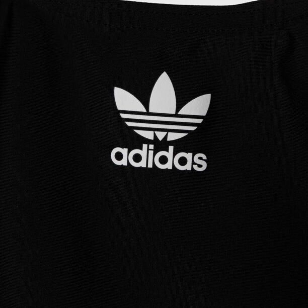 adidas Performance costum de baie dintr-o bucată pentru copii culoarea negru preţ