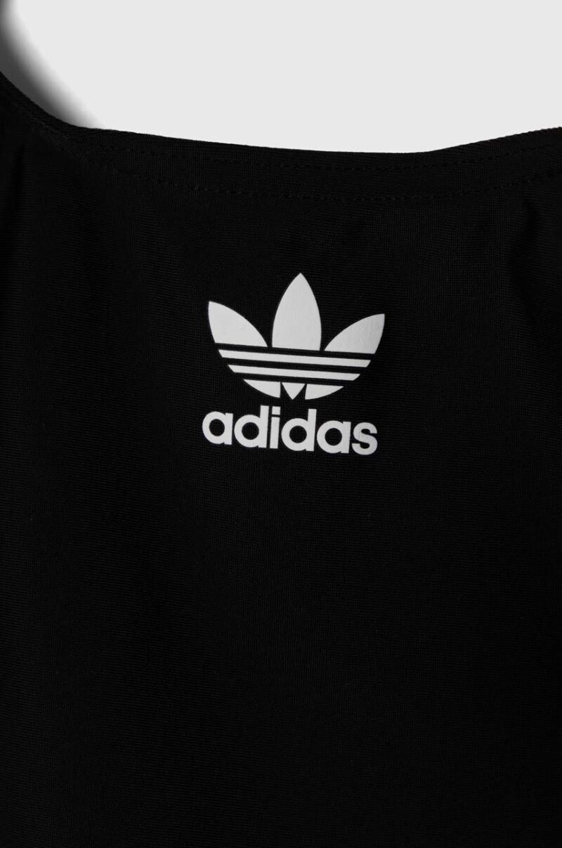 adidas Performance costum de baie dintr-o bucată pentru copii culoarea negru preţ