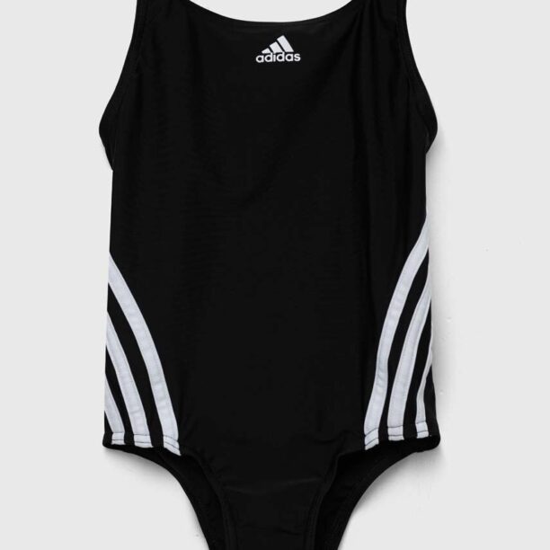 adidas Performance costum de baie dintr-o bucată pentru copii culoarea negru