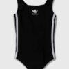 adidas Performance costum de baie dintr-o bucată pentru copii culoarea negru