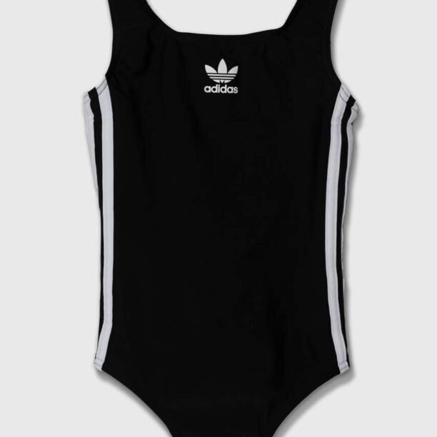 adidas Performance costum de baie dintr-o bucată pentru copii culoarea negru