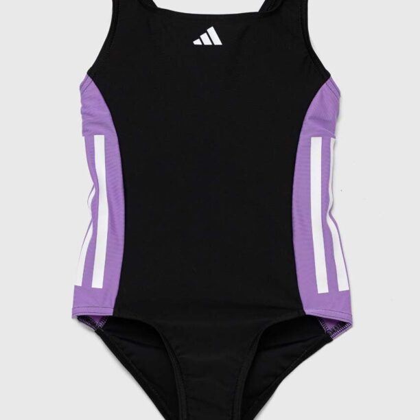 adidas Performance costum de baie dintr-o bucată pentru copii culoarea negru