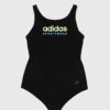 adidas Performance costum de baie dintr-o bucată pentru copii culoarea negru