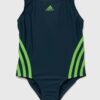 adidas Performance costum de baie dintr-o bucată pentru copii culoarea verde