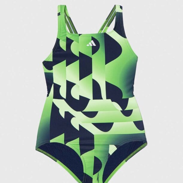 adidas Performance costum de baie dintr-o bucată pentru copii culoarea verde