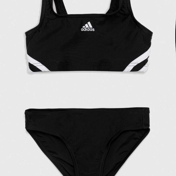 adidas Performance costum de baie pentru copii din două piese 3S culoarea negru