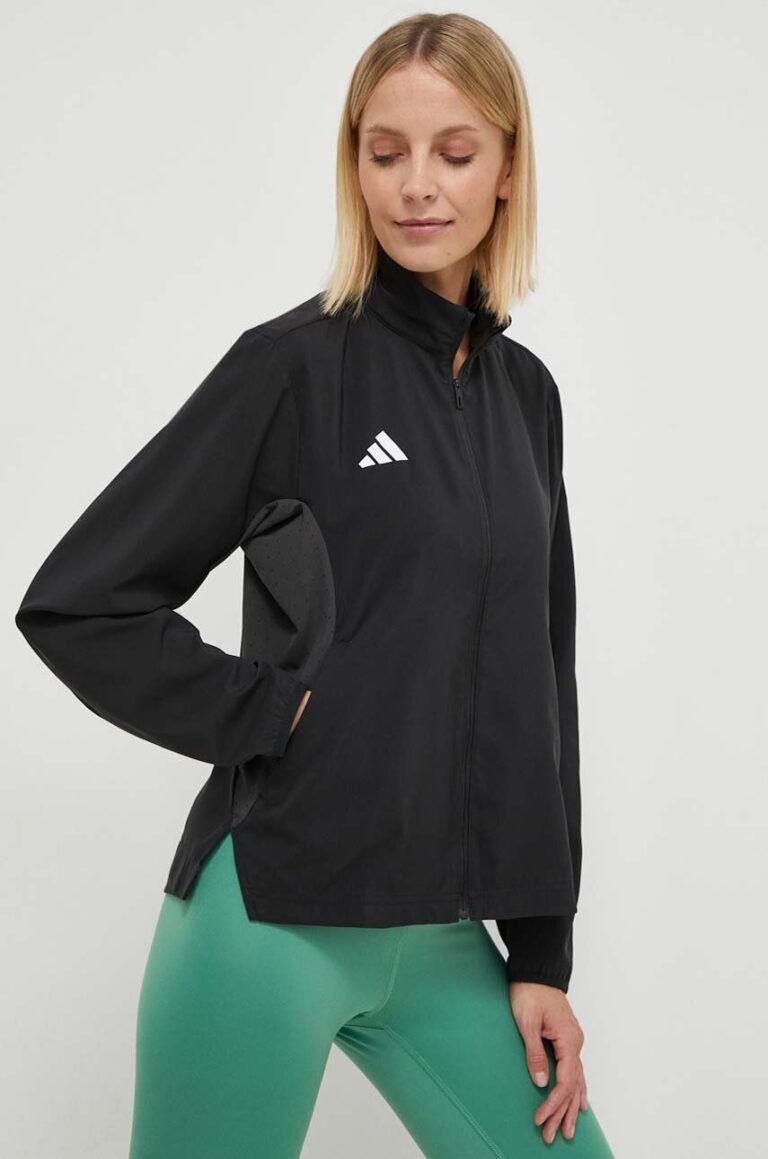 adidas Performance jachetă de alergare Adizero culoarea negru