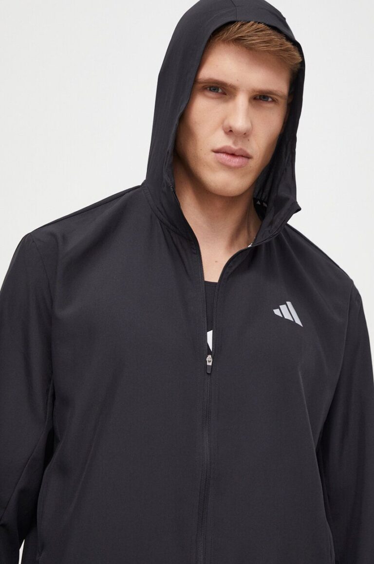 adidas Performance jachetă de alergare Run It culoarea negru