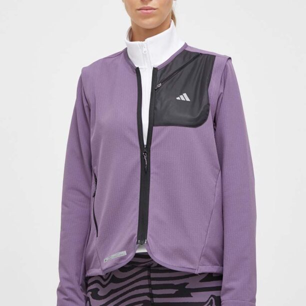 adidas Performance jachetă de alergare Ultimate Conquer the Elements COLD.RDY culoarea violet