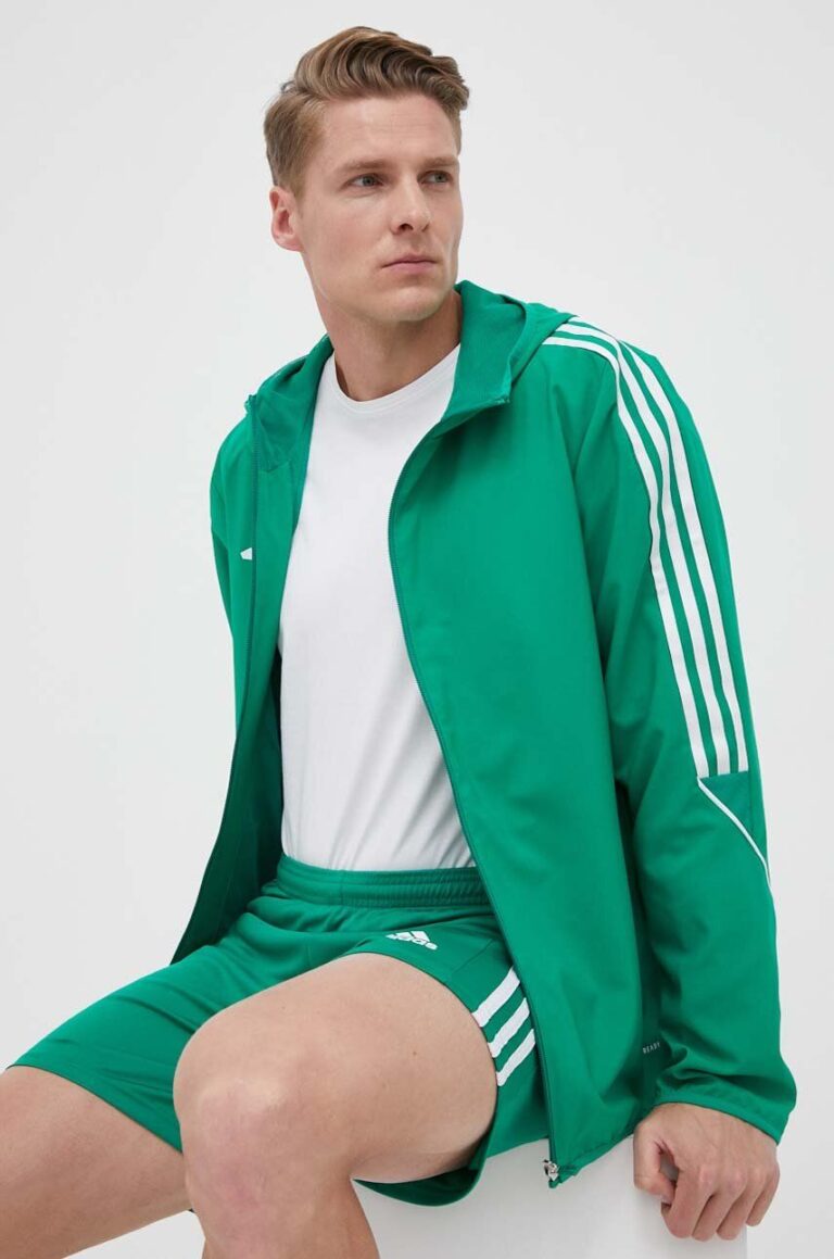 adidas Performance jacheta de antrenament Tiro 23 culoarea verde