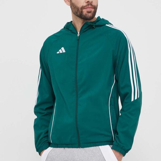 adidas Performance jacheta de antrenament Tiro24 culoarea verde