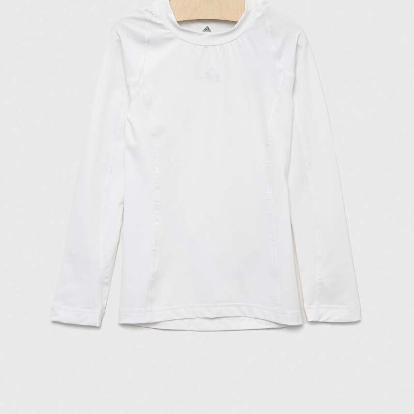 adidas Performance longsleeve copii TF LS TEE Y culoarea alb